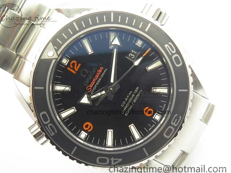 0117 Durable Planet Ocean Professional Ceramic Bezel 45.5mm 1:1 VSF Best Edition Orange Markers on SS Bracelet A8500 Super Clone 8052